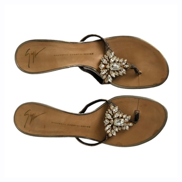 Giuseppe Zanotti Jeweled Design Heeled Thing Sandals Women’s Size 41 EU - Picture 1 of 10